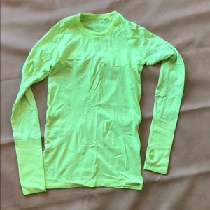 Lululemon swiftly tech long sleeves neon yellow